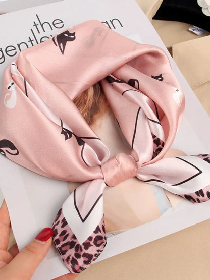 100% Mulberry Silk Printed Designer Square Scarf 53x53cm/21