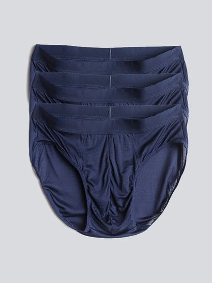 3Pcs Men Briefs Breathable 100% Mulberry Silk Underwear