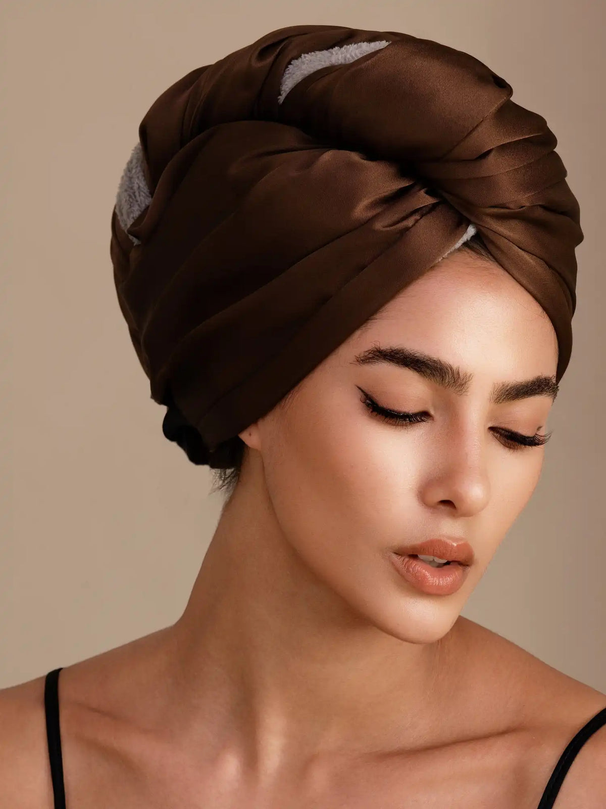 100% Mulberry Silk Double-Sided Hair Towel Wrap – Quick Dry, Frizz Free & Gentle on Hair