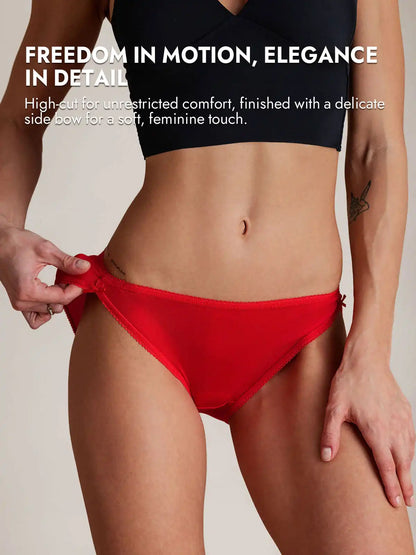 100% Mulberry Silk Bikini Panty with Bow Detail