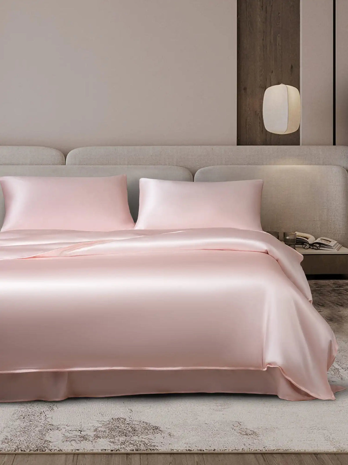 19Momme 4Pcs Silk Set Duvet Cover+Flat Sheet+2x Pillowcases