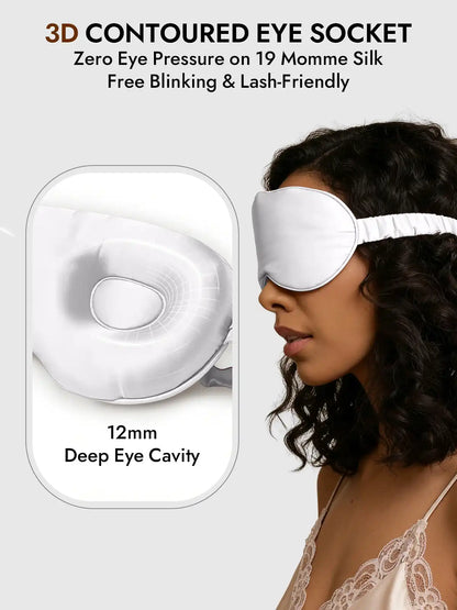 Clearance - 100% Mulberry Silk Eye Mask With Elastic Band