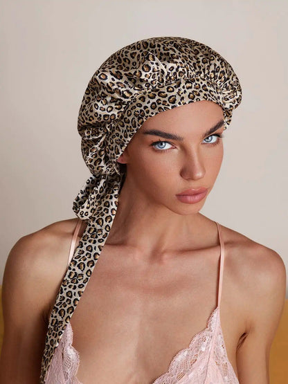 100% Mulberry Silk Elegant Bonnet with Long Ribbons
