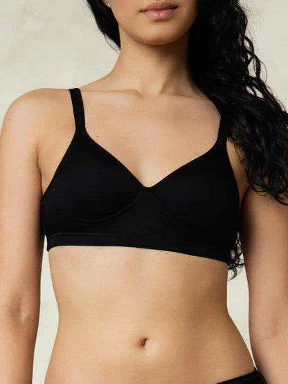 Comfortable Wireless Silk Jersey Bra