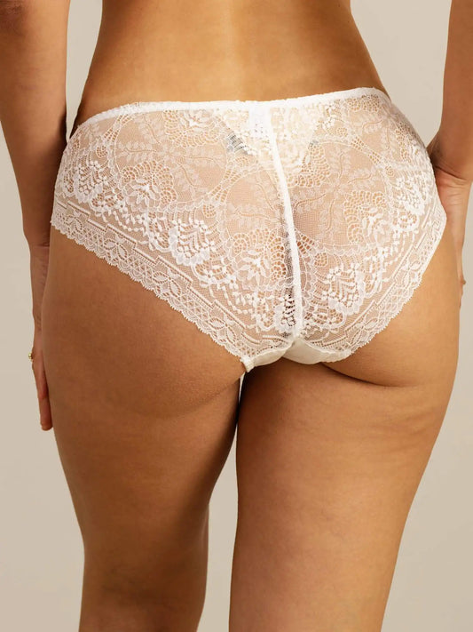 100% Mulberry Silk Sexy Comfort Scalloped Lace Panty