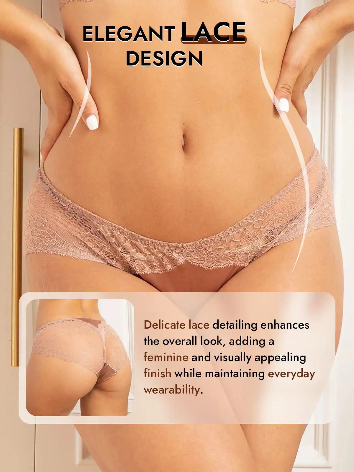 100% Mulberry Silk Sexy Lace Panty