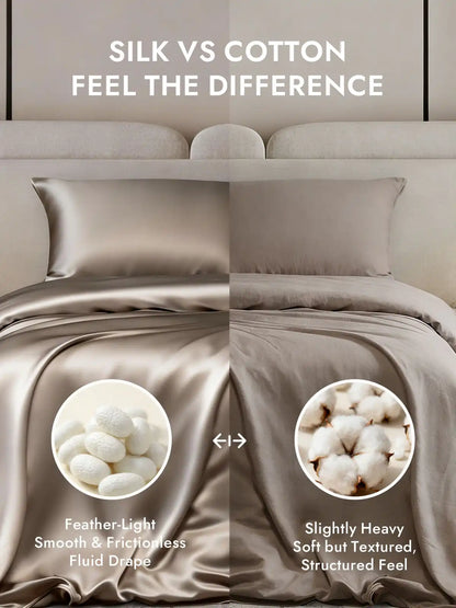 25Momme Mulberry Silk Seamless Duvet Cover (WITHOUT PILLOWCASES)