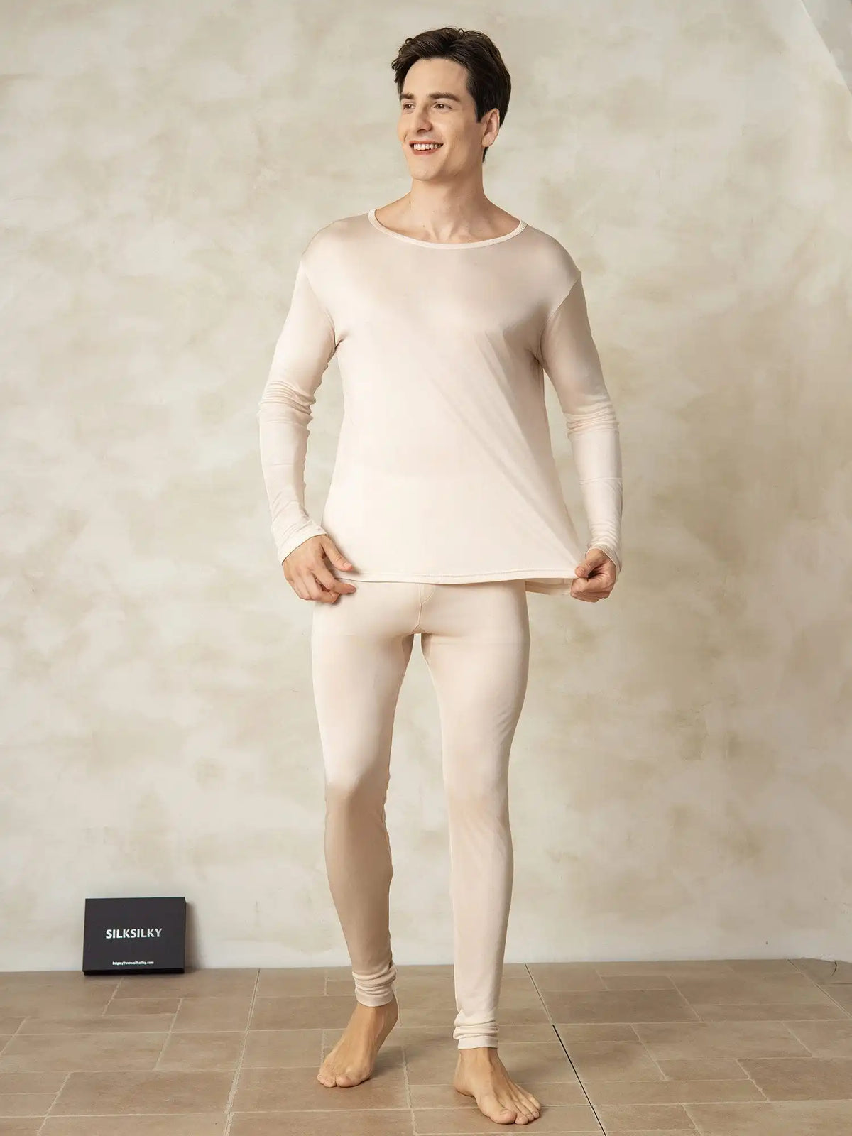 Men's Silk Jersey Long Sleeve Long Johns
