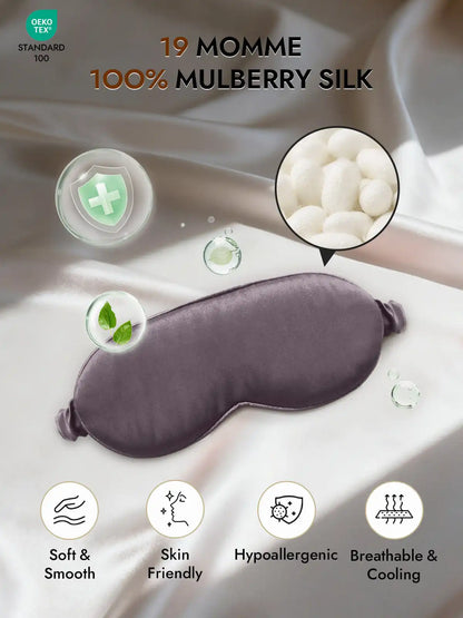 Clearance - 100% Mulberry Silk Eye Mask With Elastic Band
