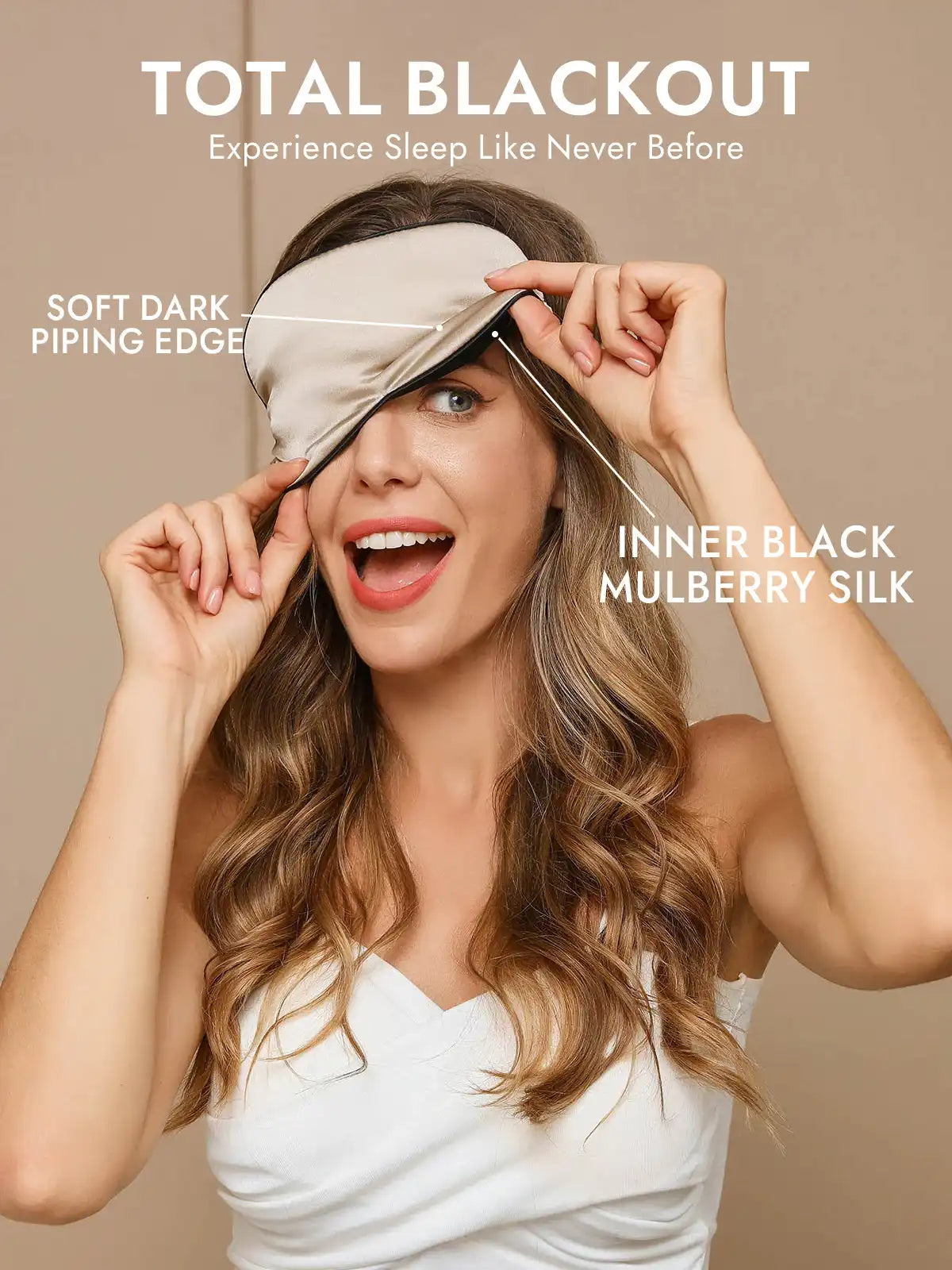 100% Mulberry Silk Elastic Band Sleep Eye Mask
