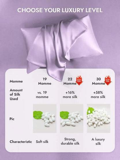 100% Mulberry Silk Pillowcase - Hidden Zipper