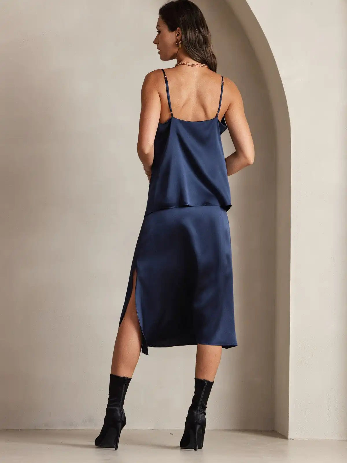 19Momme Silk Cowl Neck Camisole Top