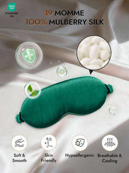 Clearance - 100% Mulberry Silk Eye Mask With Elastic Band