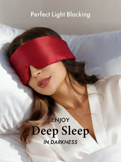 100% Mulberry Silk Adjustable Velcro Wrap-Around Silk Sleep Eye Mask