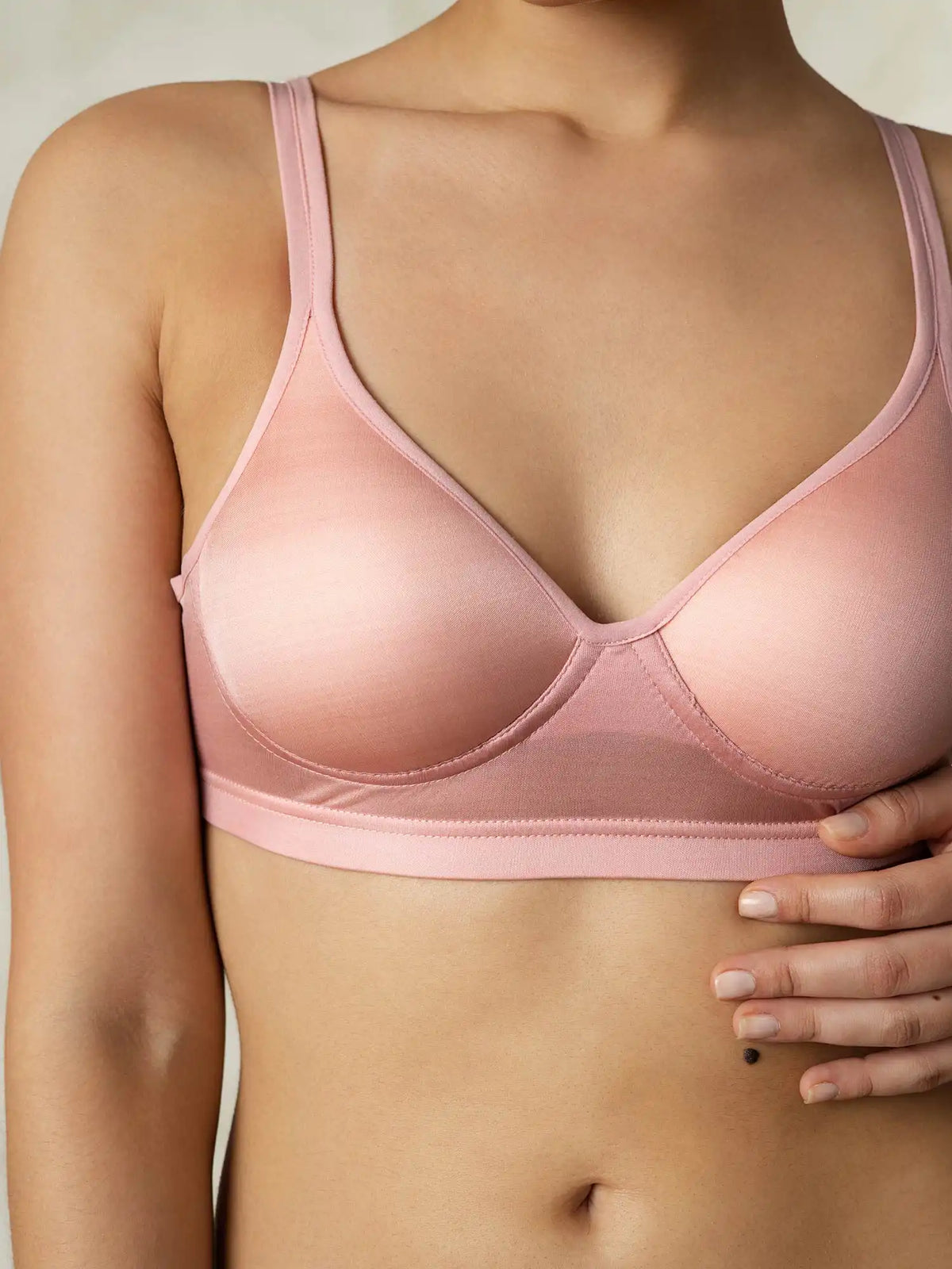 Comfortable Wireless Silk Jersey Bra