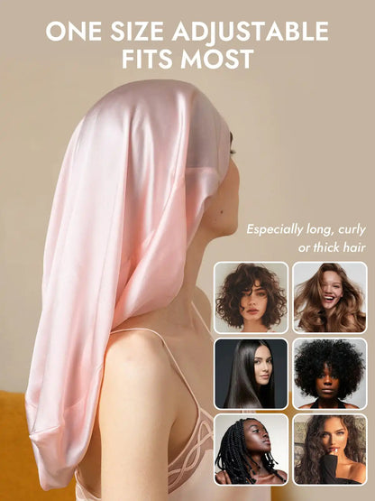 100% Mulberry Silk Elegant Bonnet for Long Hair