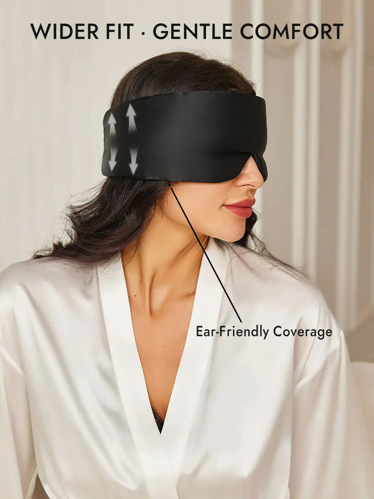 100% Mulberry Silk One Piece Silk Sleep Eye Mask With Velcro