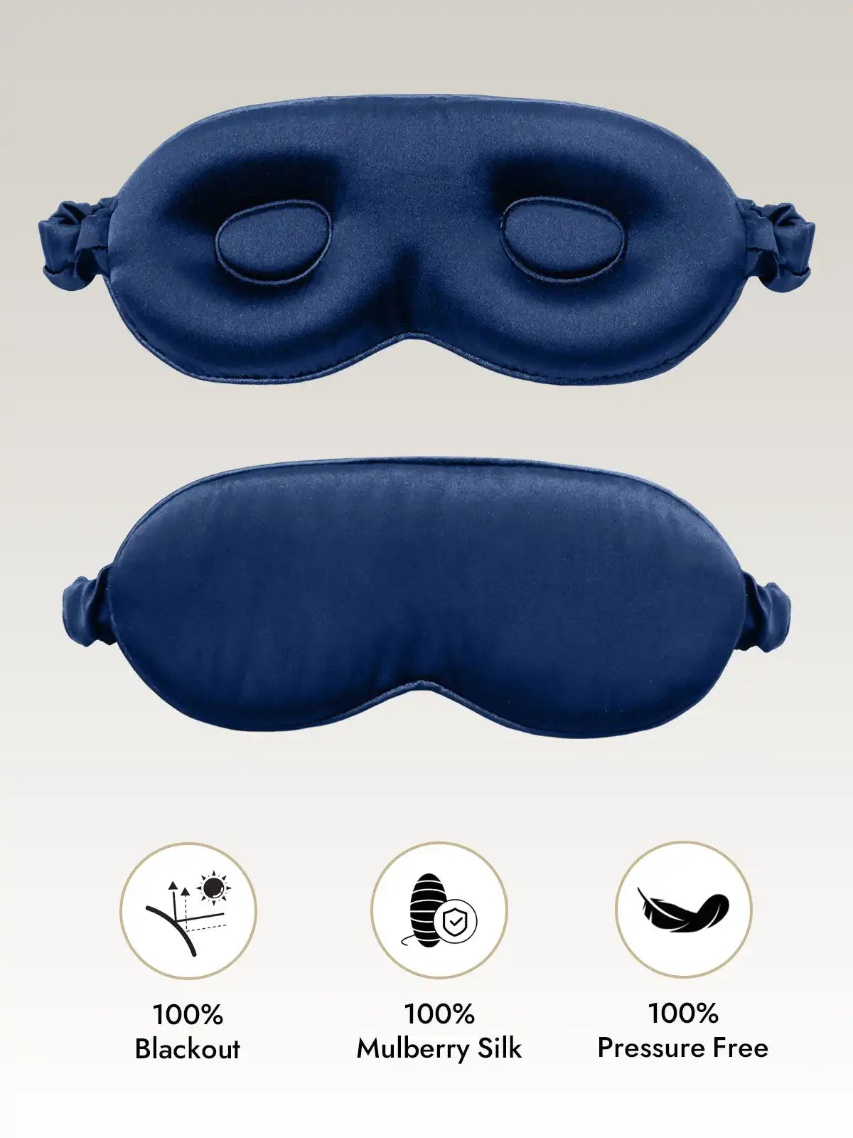 Clearance - 100% Mulberry Silk Eye Mask With Elastic Band