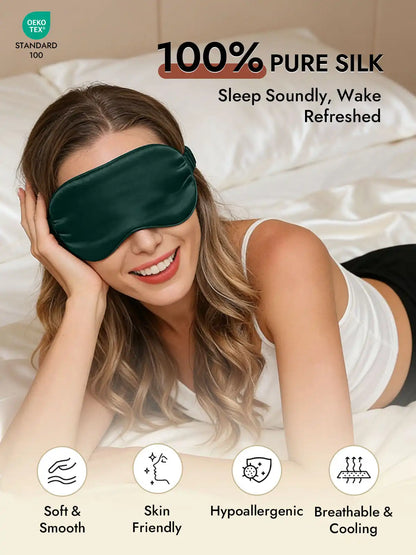 100% Mulberry Silk Sleep Eye Mask with Elastic Band