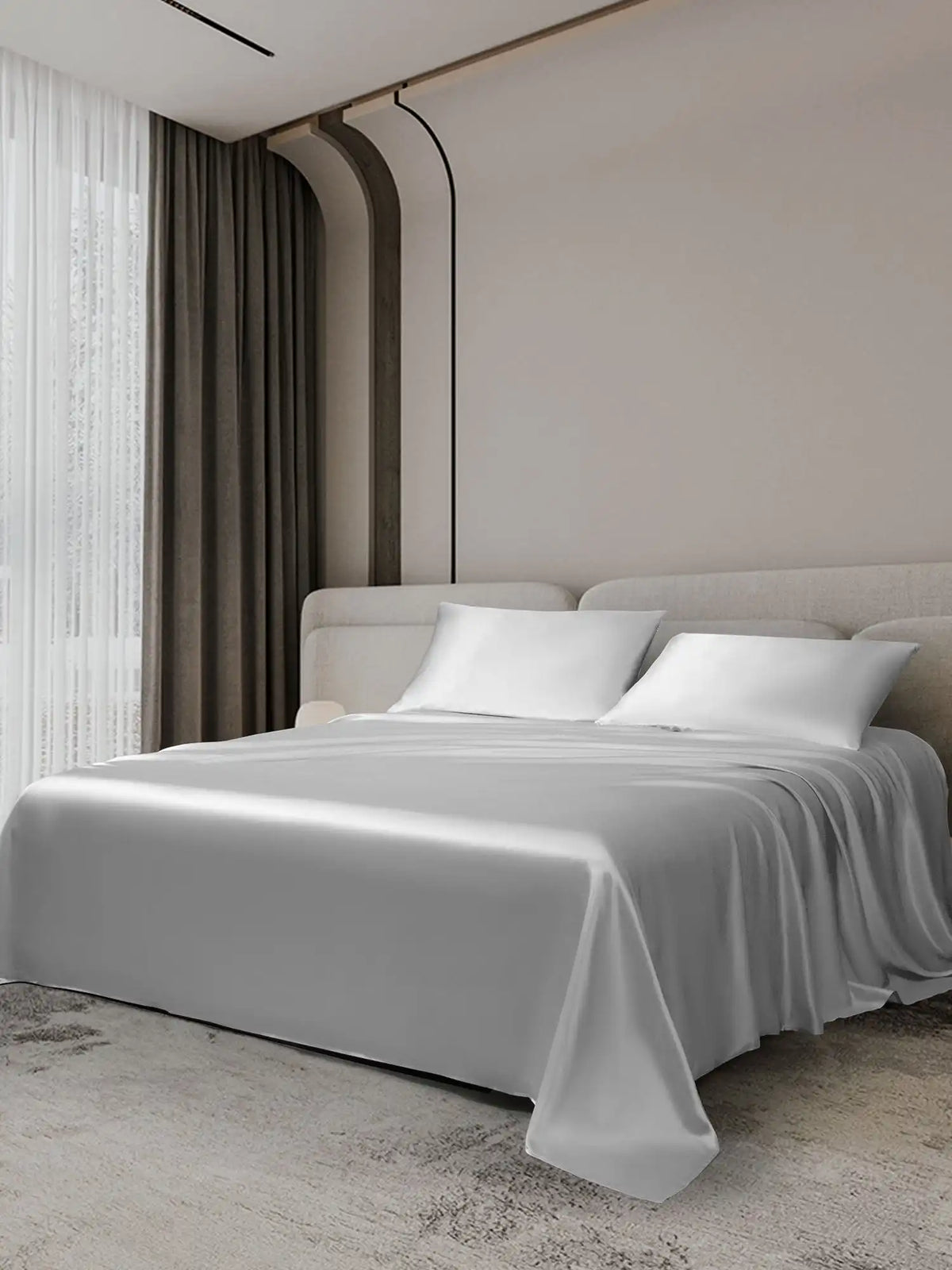 22Momme 3Pcs Silk Set Flat Sheet+2x Pillowcases