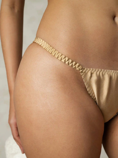 100% Mulberry Silk String Thong Sexy Panty