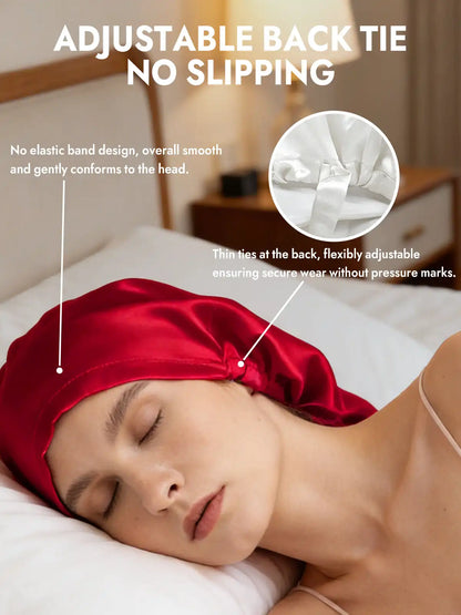 100% Mulberry Silk Elegant Bonnet for Long Hair