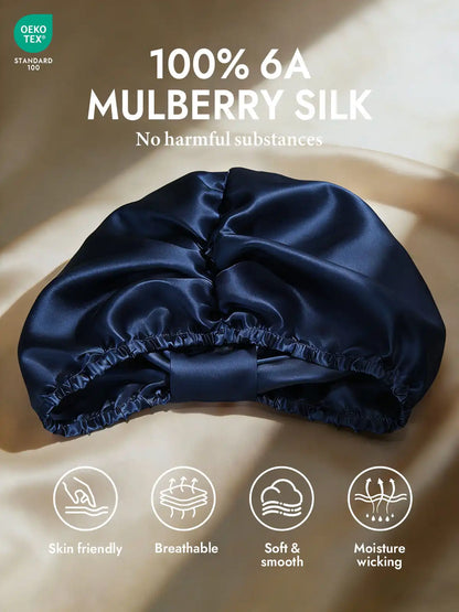 100% Mulberry Silk Night Turban Bonnet