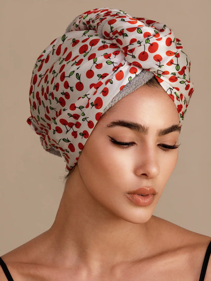 100% Mulberry Silk Double-Sided Hair Towel Wrap – Quick Dry, Frizz Free & Gentle on Hair