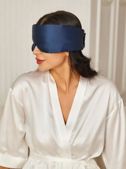 100% Mulberry Silk One Piece Silk Sleep Eye Mask With Velcro