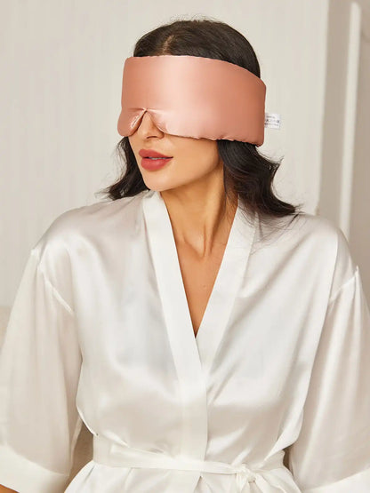 100% Mulberry Silk One Piece Silk Sleep Eye Mask With Velcro