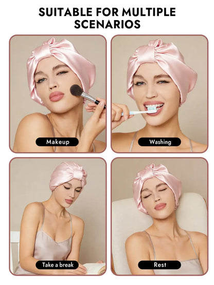 100% Mulberry Silk Night Turban Bonnet