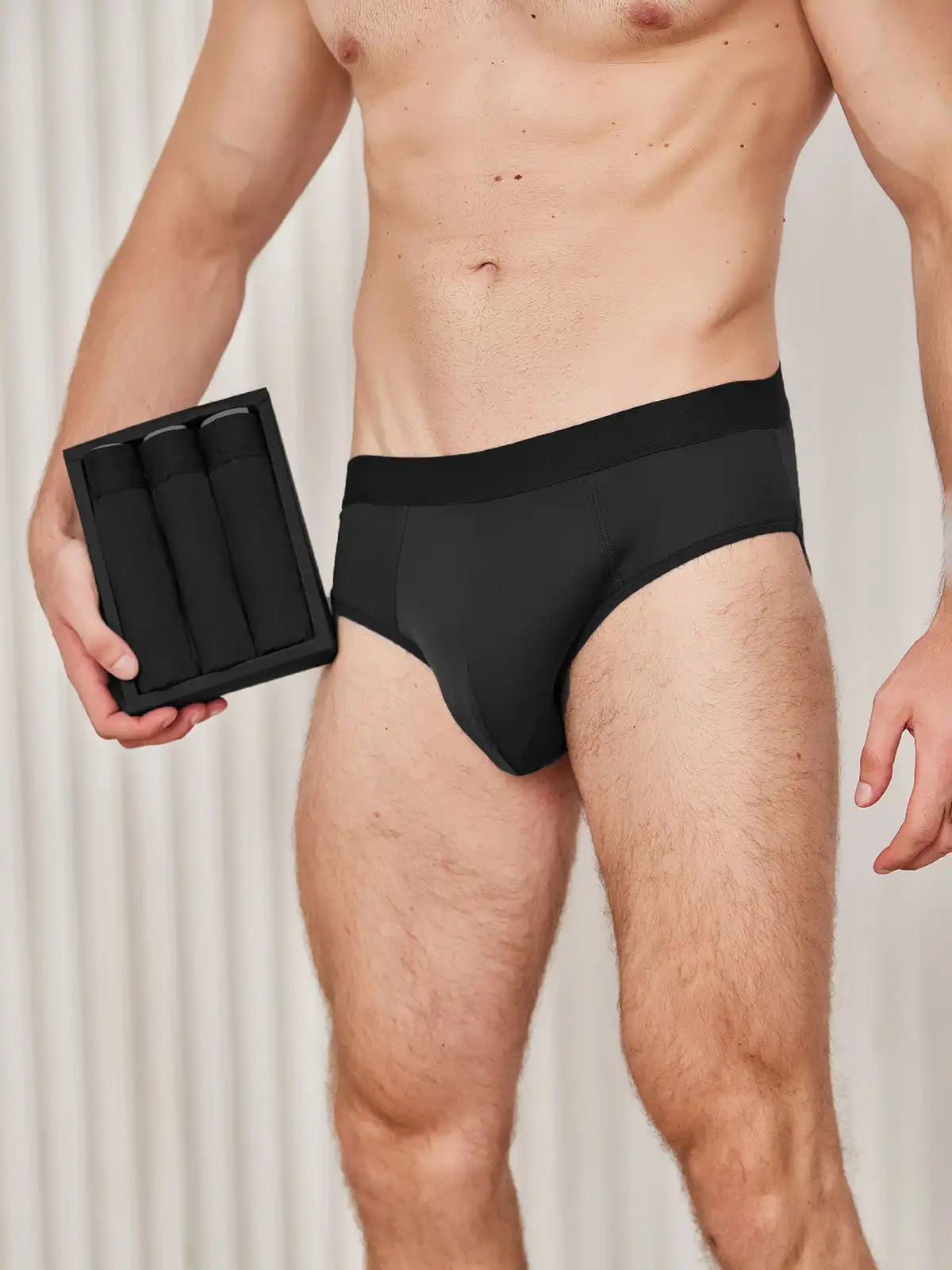 3Pcs Men Briefs Breathable 100% Mulberry Silk Underwear
