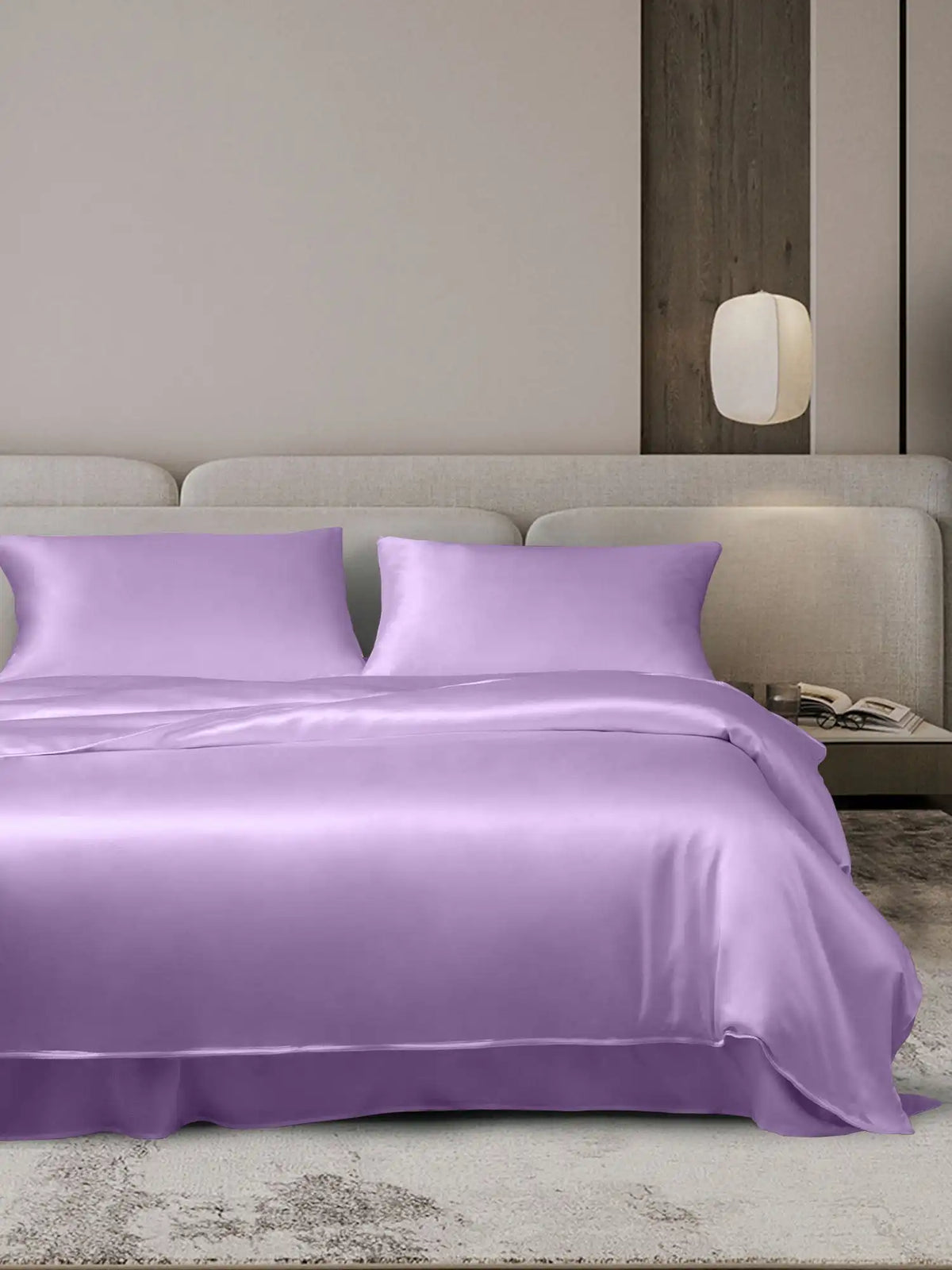 19Momme 4Pcs Silk Set Duvet Cover+Flat Sheet+2x Pillowcases