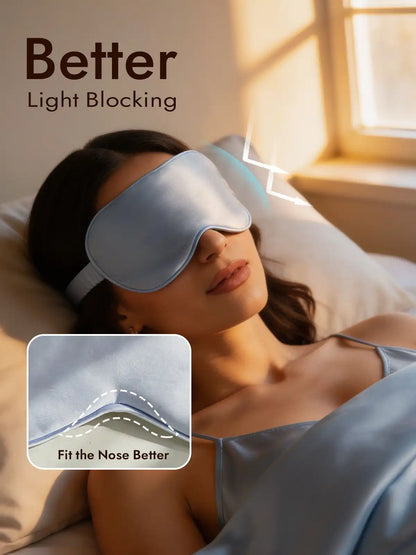 100% Mulberry Silk Eye Mask And Envelope Pouch Set 2Pcs