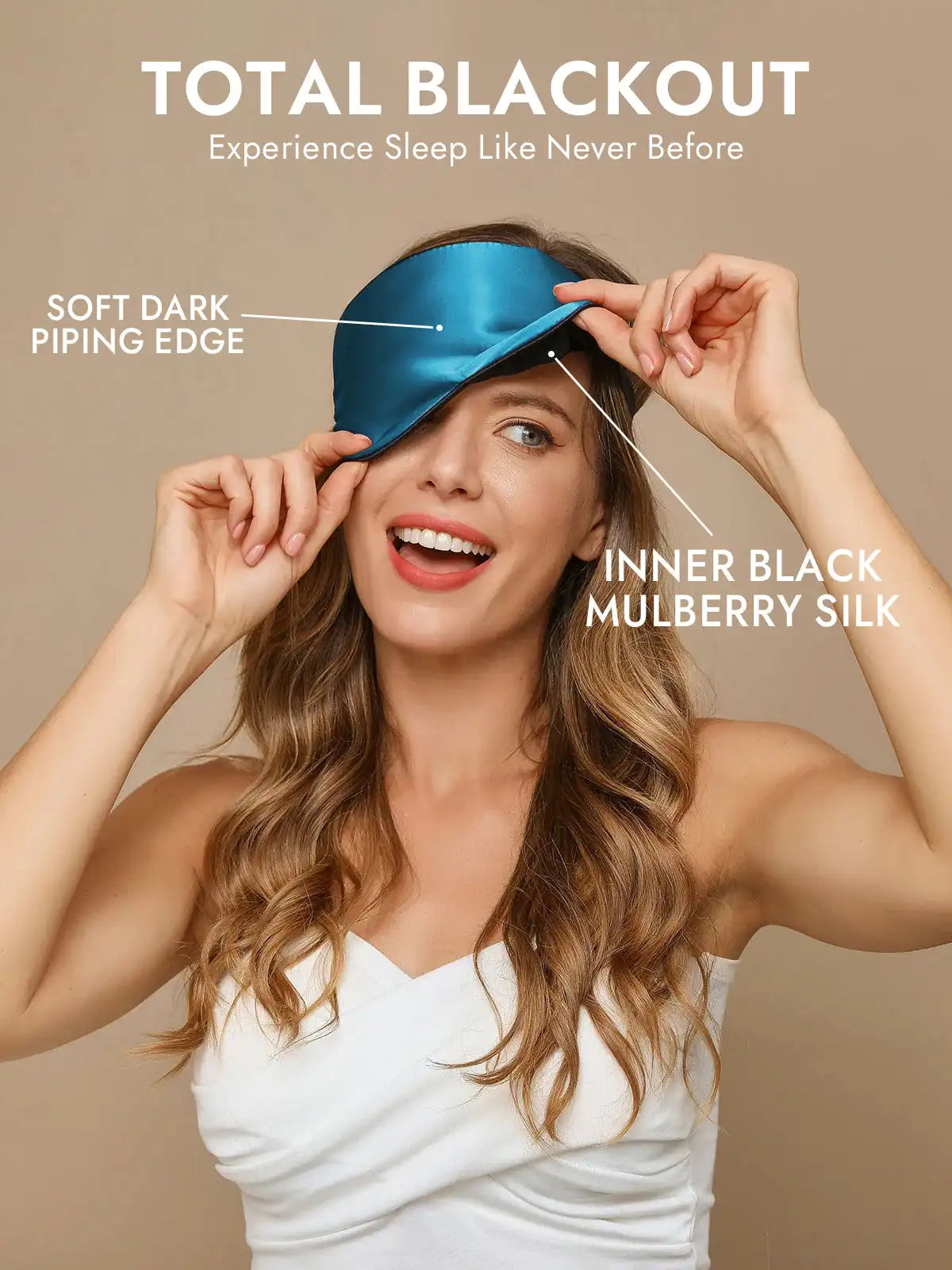 100% Mulberry Silk Elastic Band Sleep Eye Mask