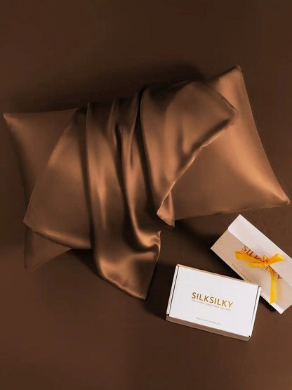 2Pcs 19Momme 100% Mulberry Silk Pillowcases Bundle - Envelope