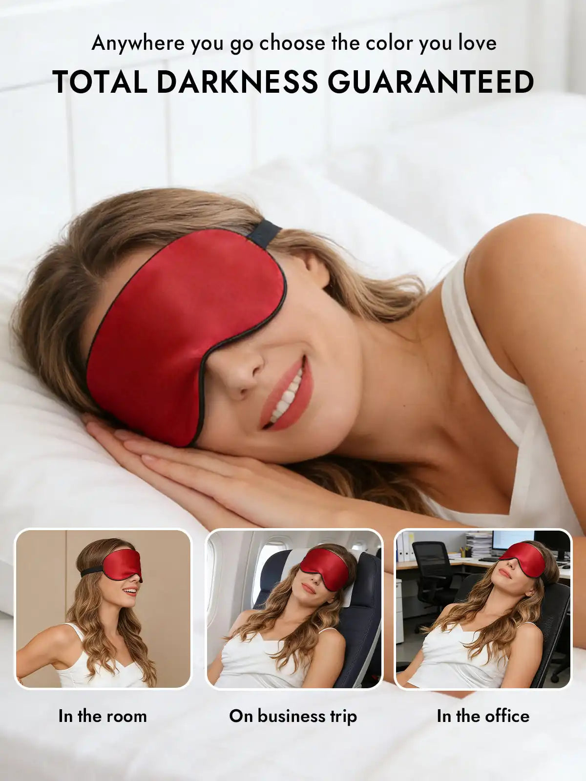 100% Mulberry Silk Elastic Band Sleep Eye Mask