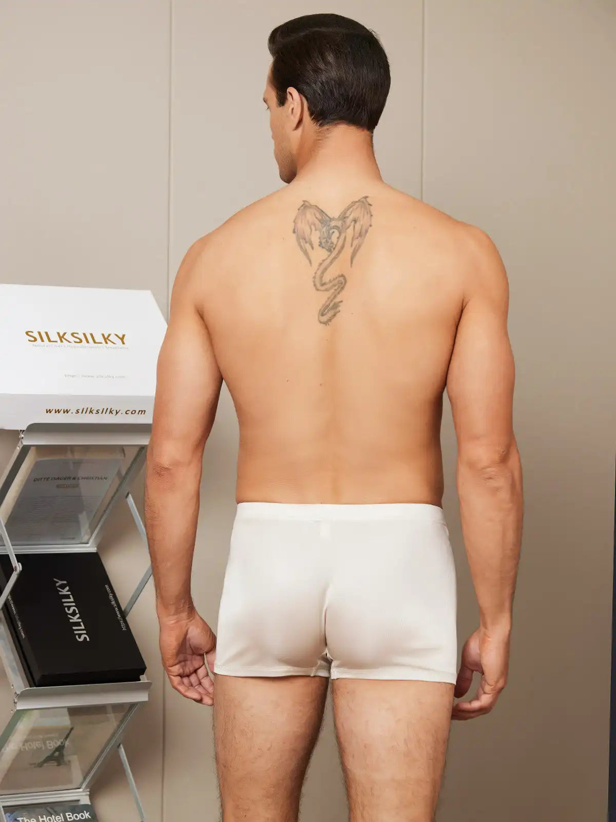 Men‘s 100% Mulberry Silk Boxer Briefs Underwear