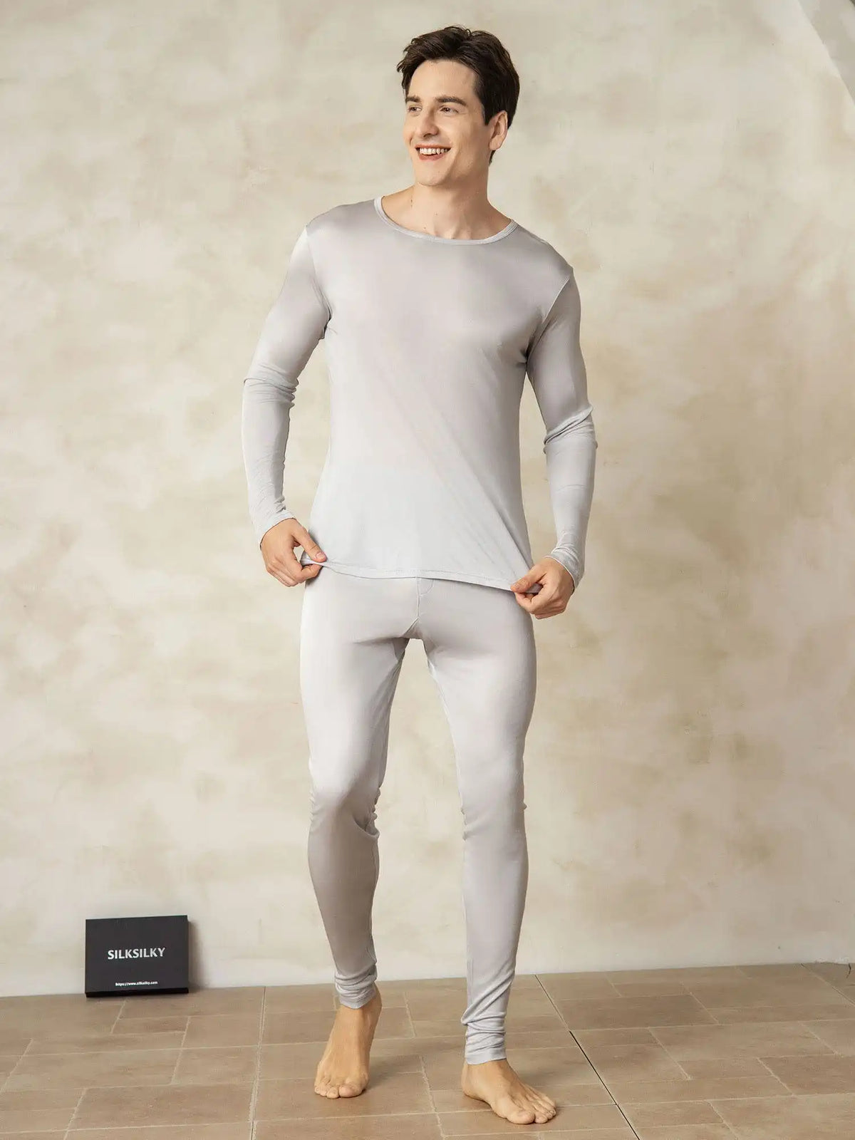 Men's Silk Jersey Long Sleeve Long Johns
