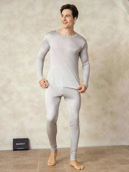 Men's Silk Jersey Long Sleeve Long Johns