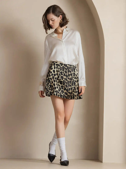 Women’s 19 Momme Silk Long Sleeves Button-Up Shirt