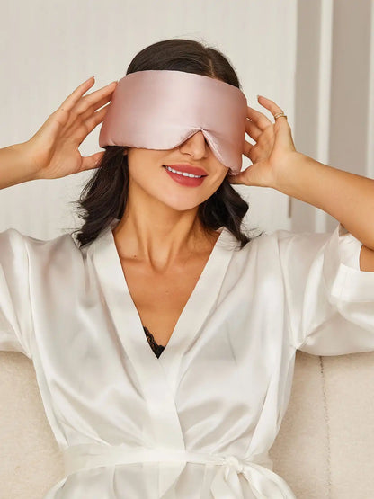 100% Mulberry Silk One Piece Silk Sleep Eye Mask With Velcro