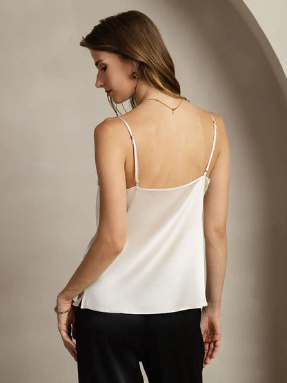 Clearance - 19Momme Silk Spaghetti Strap Cowl Neck Camisoles