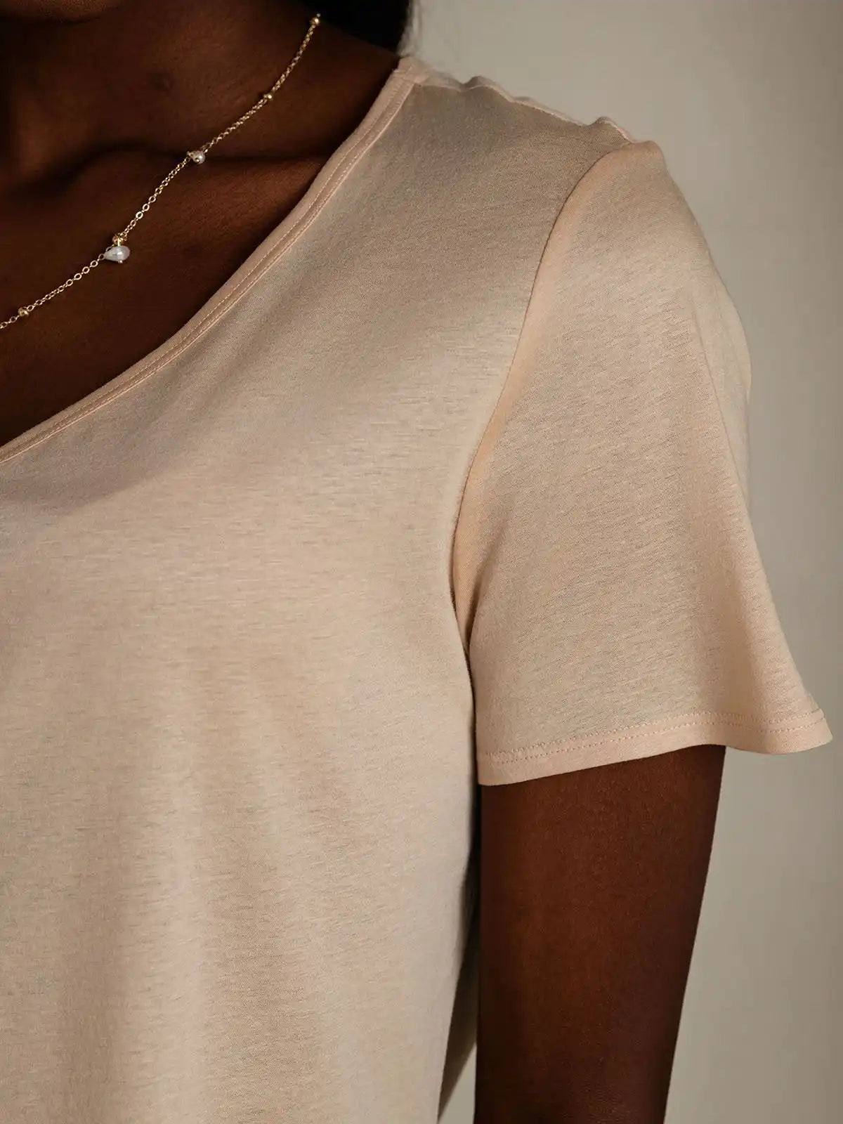 Clearance - Silk Blend V-neck Women's T-Shirt