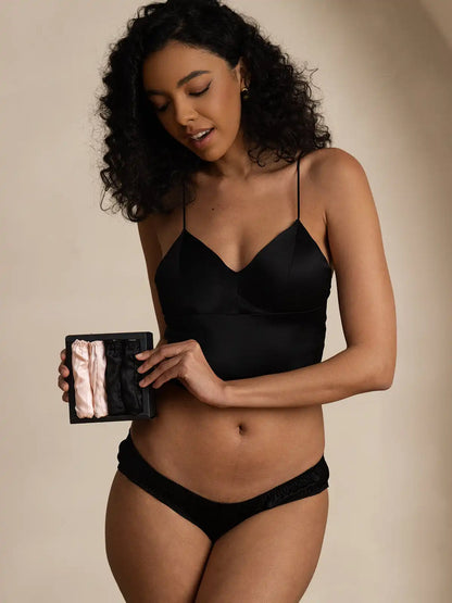 4Pcs Multi-color 100% Mulberry Silk Panties (Bra NOT Included)