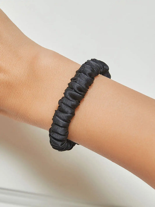 100% Mulberry Silk Soft Skinny Hair Scrunchie - 1cm