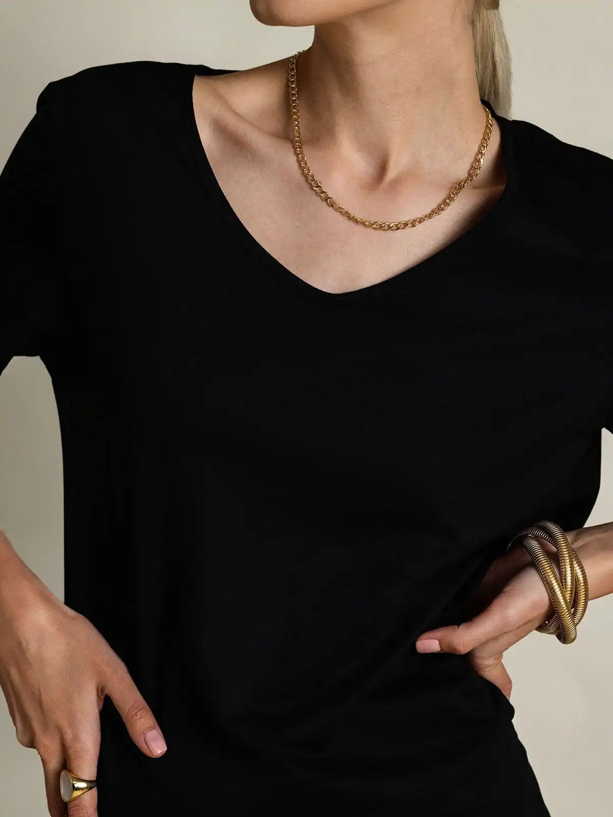 Clearance - Silk Blend V-neck Women's T-Shirt