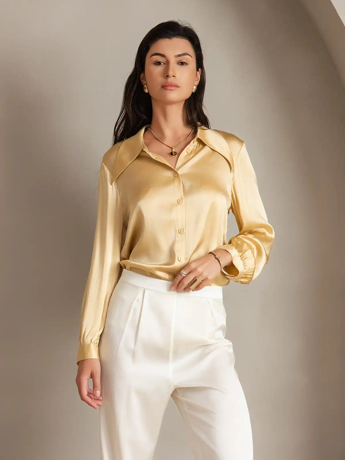 Clearance - Silk Classic Daily Basic Shirt