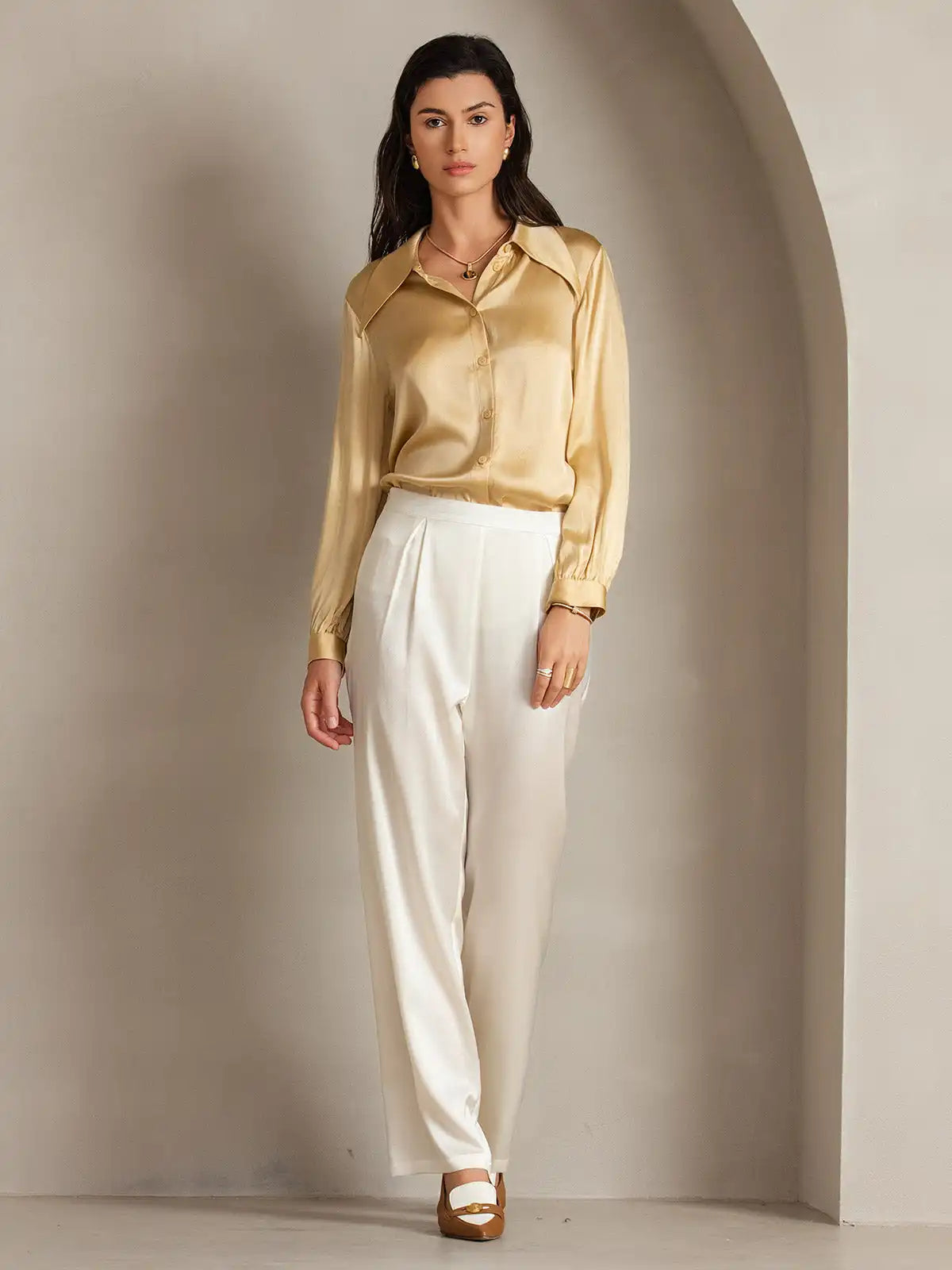Clearance - Silk Classic Daily Basic Shirt