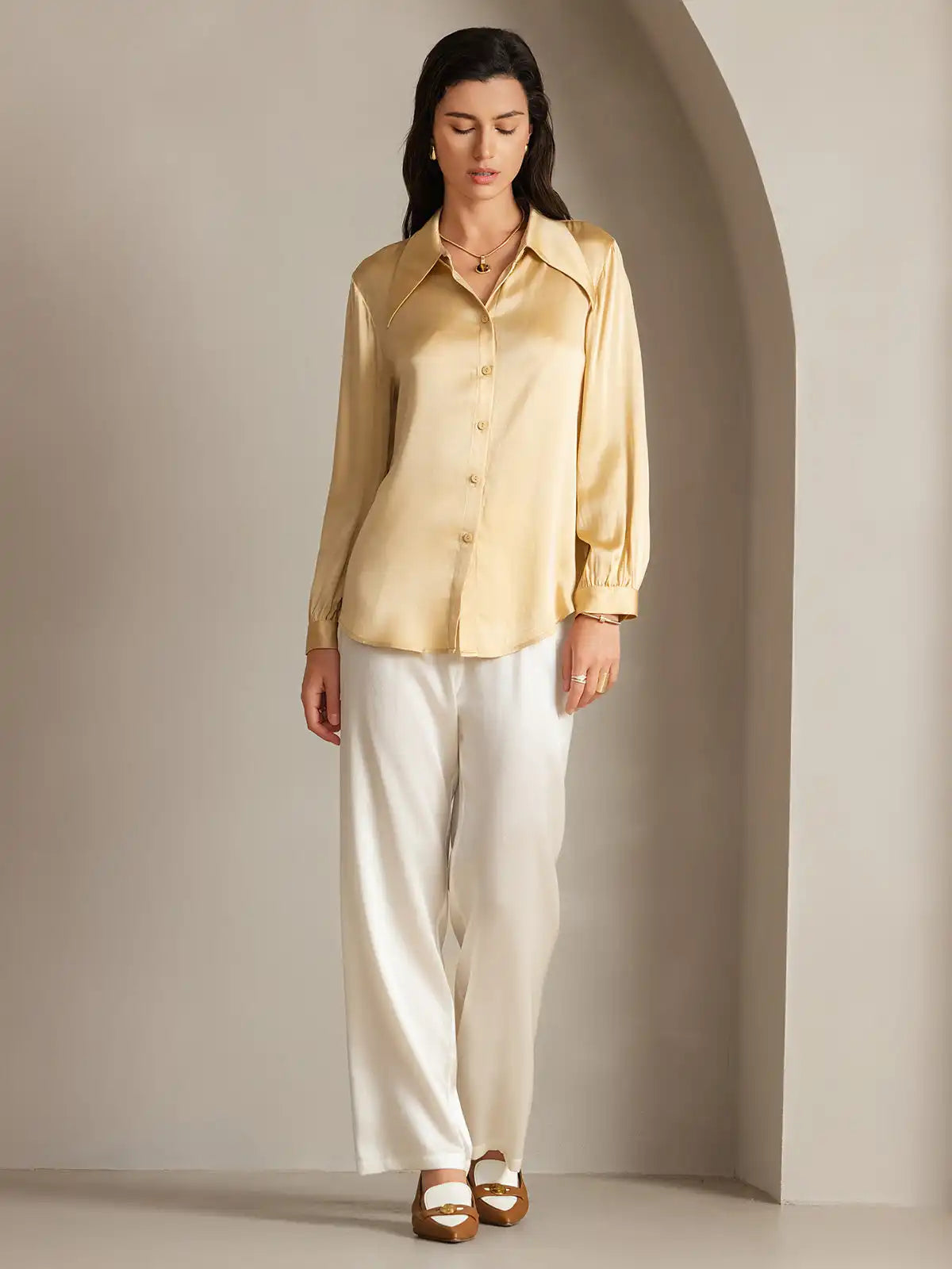 Clearance - Silk Classic Daily Basic Shirt